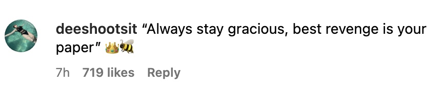 "always stay gracious, best revenge is your paper"