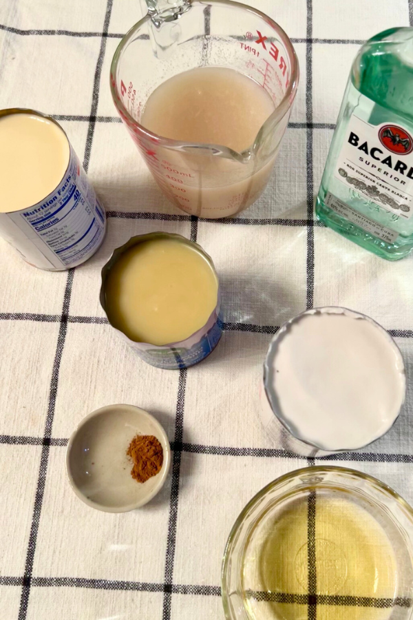 Coquito ingredients