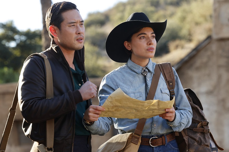 Upon arriving in Dos Estrellas, Ben and Dean review the details of the bequeathed map.