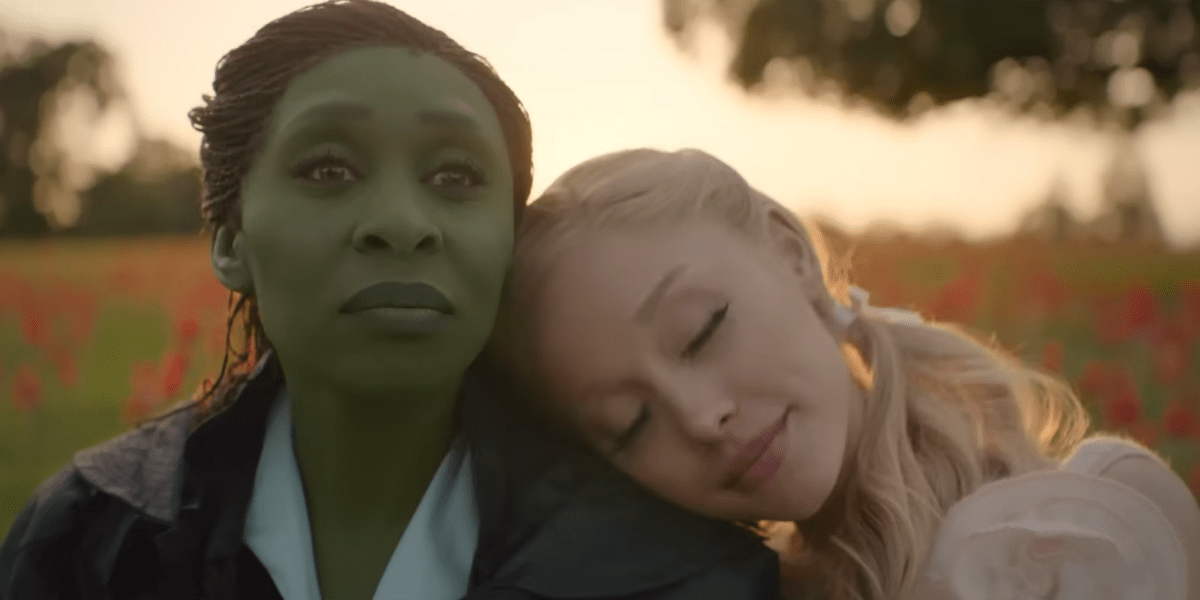 Cynthia Erivo and Ariana Grande in the Wicked Movie trailer