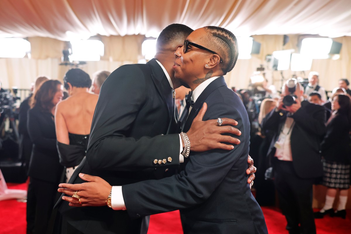 HOLLYWOOD, CALIFORNIA - MARCH 10: Colman Domingo and Lena Waithe attend the 96th Annual Academy Awards on March 10, 2024 in Hollywood, California. 