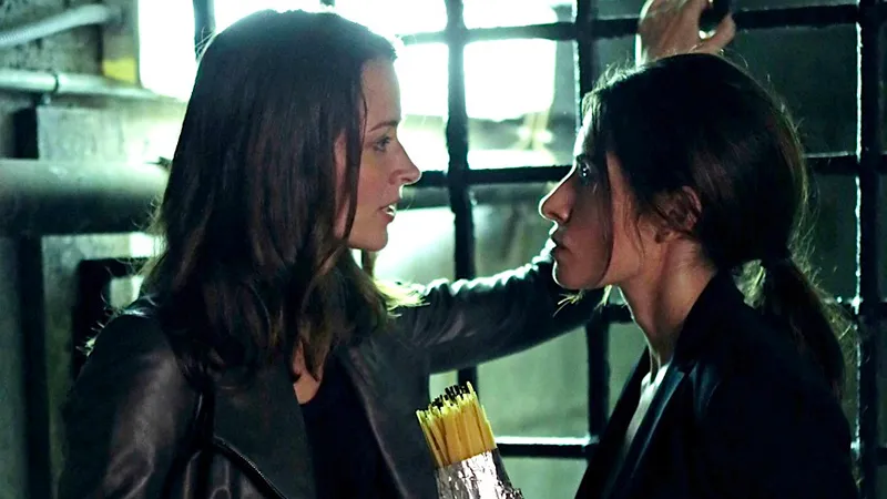 Amy Acker and Sarah Shai as Root and Shaw