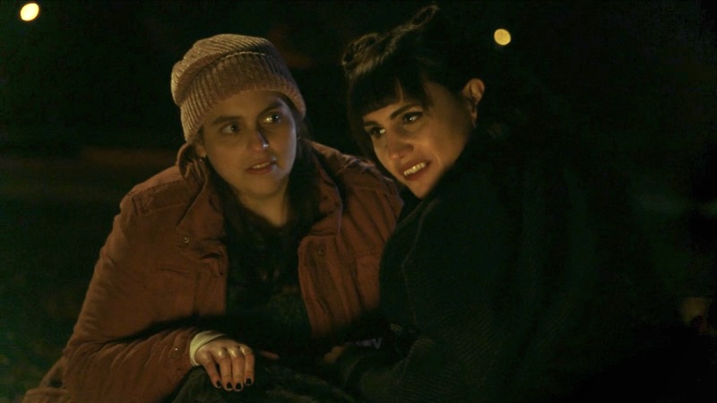 Best Lesbian Sci-Fi TV: Beanie Feldstein and Natasia Demetriou as Jenna and Nadja