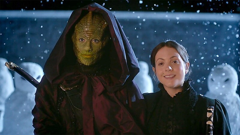 Neve McIntosh and Catrin Stewart as Madame Vastra and Jenny Flint