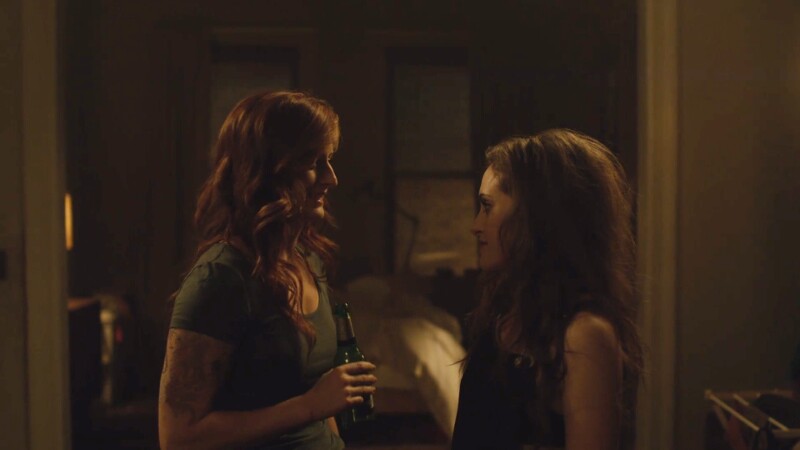 Best Lesbian Sci-Fi TV: Grace Gummer and Carly Chaikin as Dominique DiPierro and Darlene Alderson