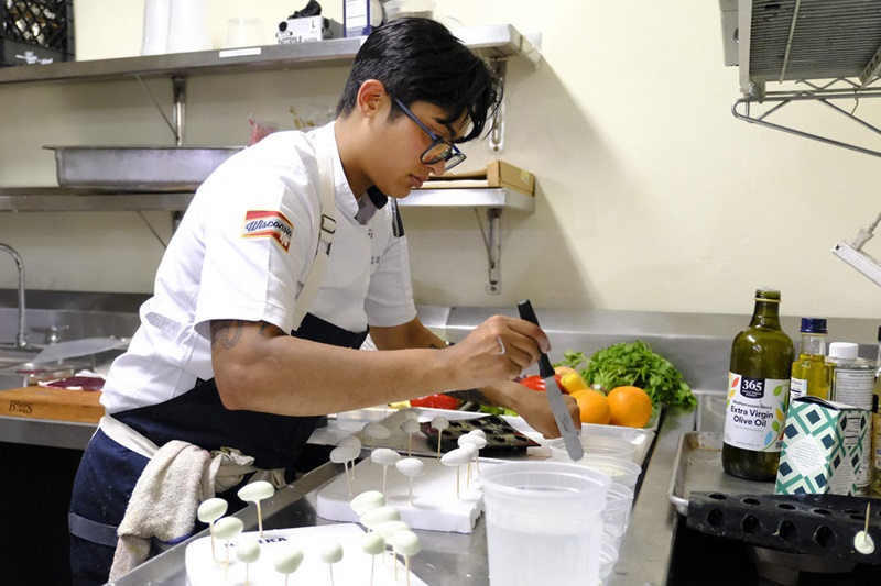 Rasika prepares her dish for this week's Frank Lloyd Wright inspired elimination challenge