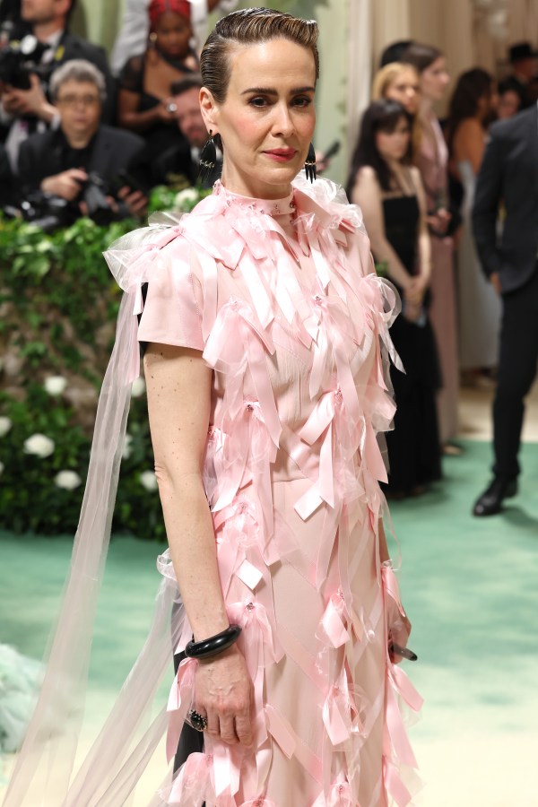 NEW YORK, NEW YORK - MAY 06: Sarah Paulson attends The 2024 Met Gala Celebrating "Sleeping Beauties: Reawakening Fashion" at The Metropolitan Museum of Art on May 06, 2024 in New York City.