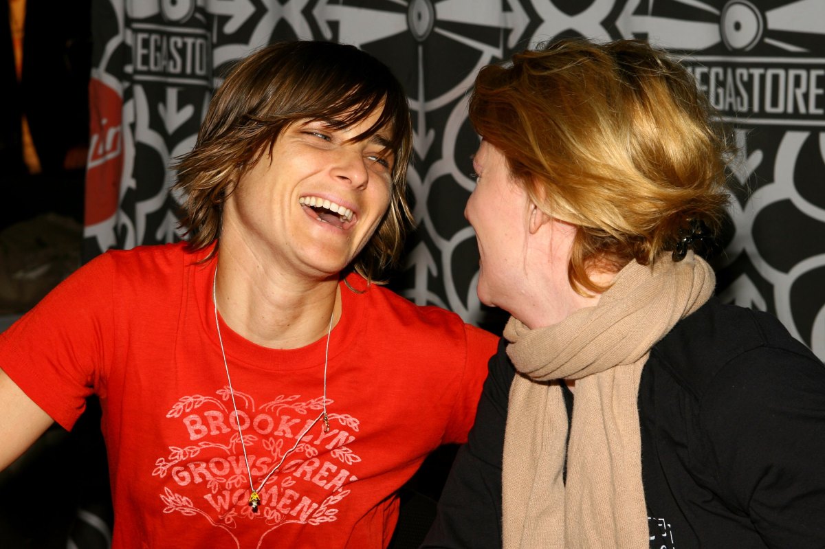 NEW YORK - MARCH 8: Actresses Daniela Sea (L) and Laurel Holloman (R) of Showtime Network's "L Word" attend a book signing of "The L Word: Welcome to Our Planet" at the Virgin Mega Store Times Square March 8, 2006 in New York City. (Photo by Scott Wintrow/Getty Images)