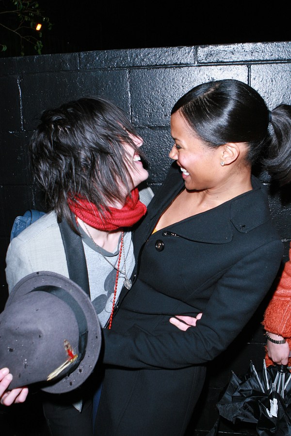 WEST HOLLYWOOD, CA - JANUARY 6: Katherine Moennig and Rose Rollins attend The L Word Season 5 Premiere Party at Ultra Suede on January 6, 2008 in West Hollywood, CA. (Photo by BRIAN LINDENSMITH/Patrick McMullan via Getty Images)