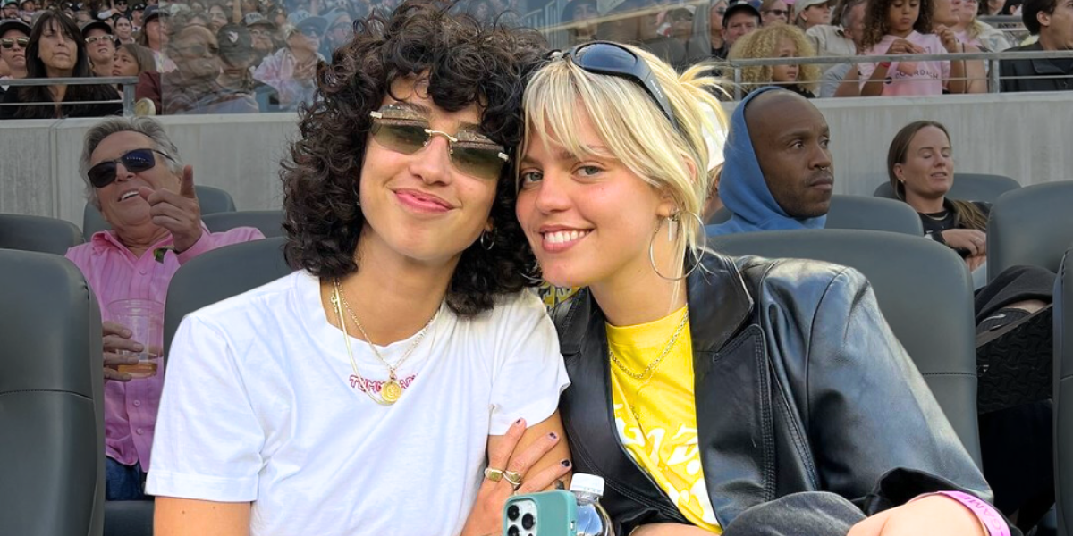 Toward Bird and Reneé Rapp at an NWSL game