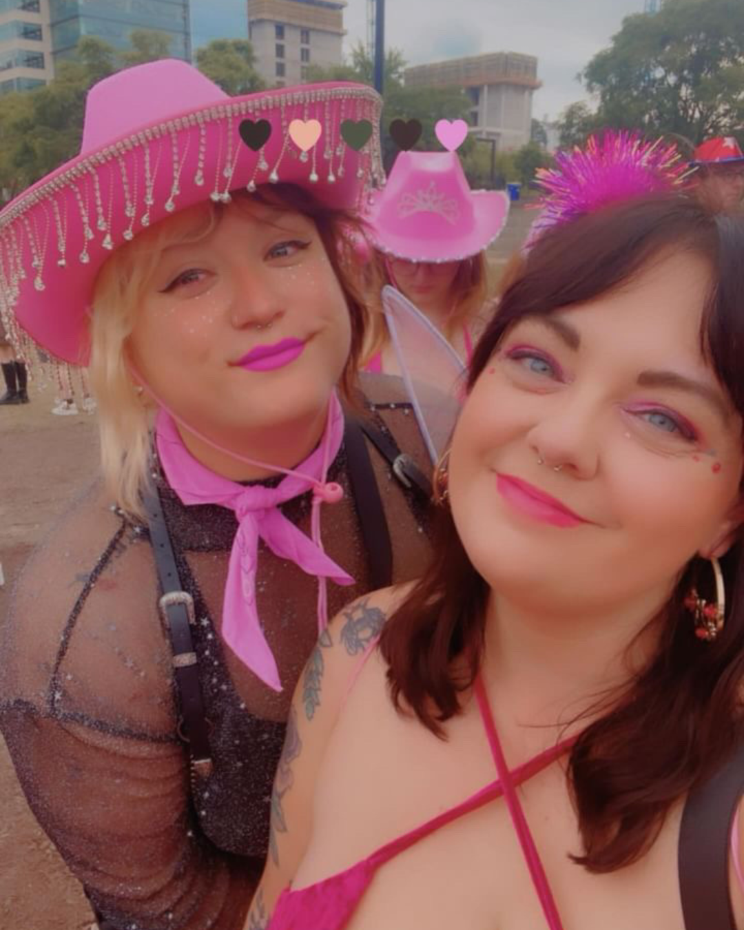 Two queers in pink gear for the Chappell Roan Richmond show