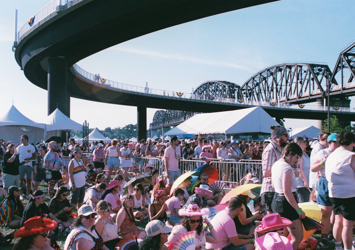 The crowd at Kentuckiana Pride for Chappell Roan