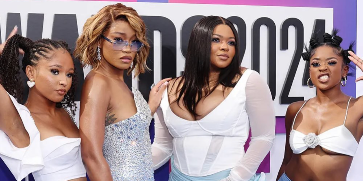 Keke Palmer's girl group poses at the BET awards