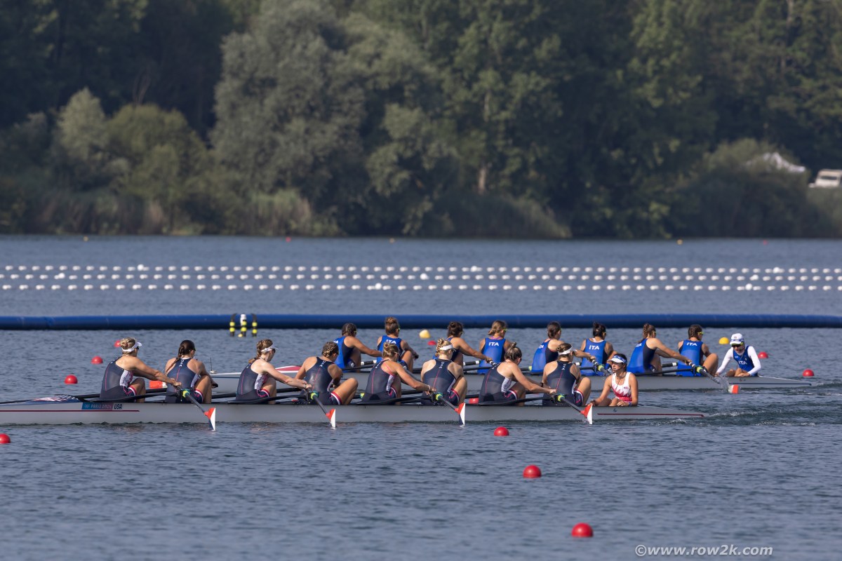 Castagna with her boat during the Eight eventCourtesy of row2k