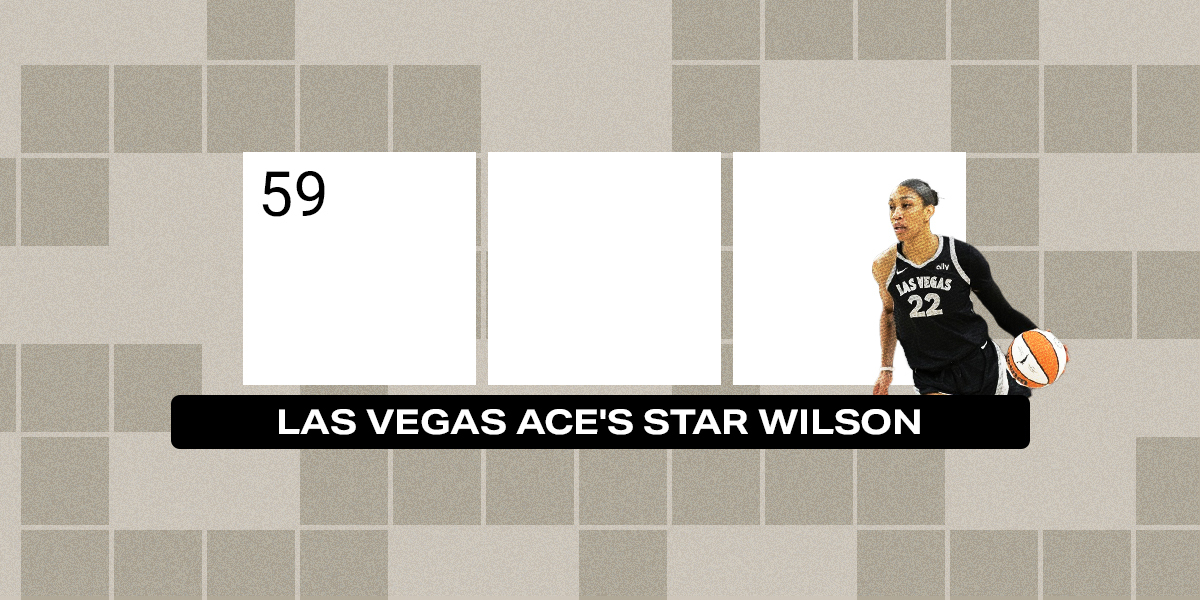 59 across / 3 letters / Las Vegas Ace's star Wilson