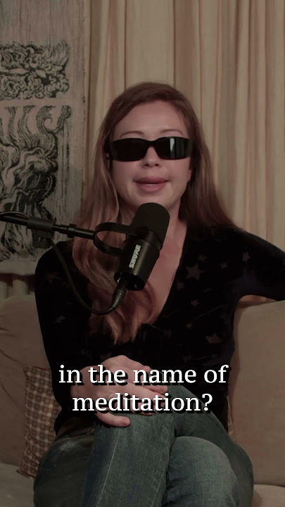 Gabby Windey and a podcast mic