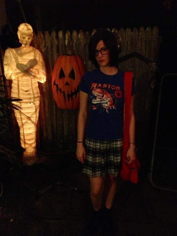 Kristen dressed as Enid from Ghost World