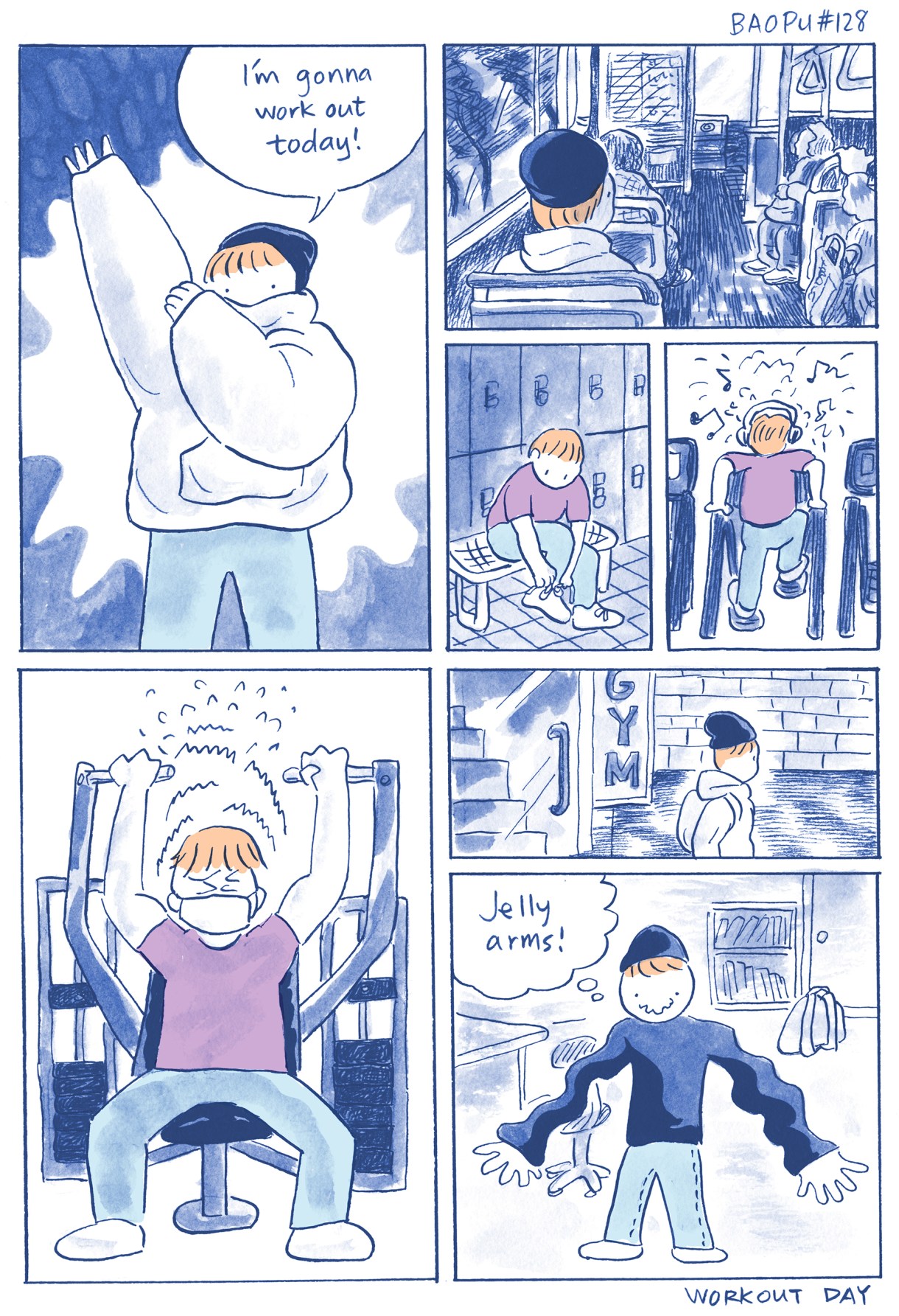I'm gonna work out today / struggling / jelly arms