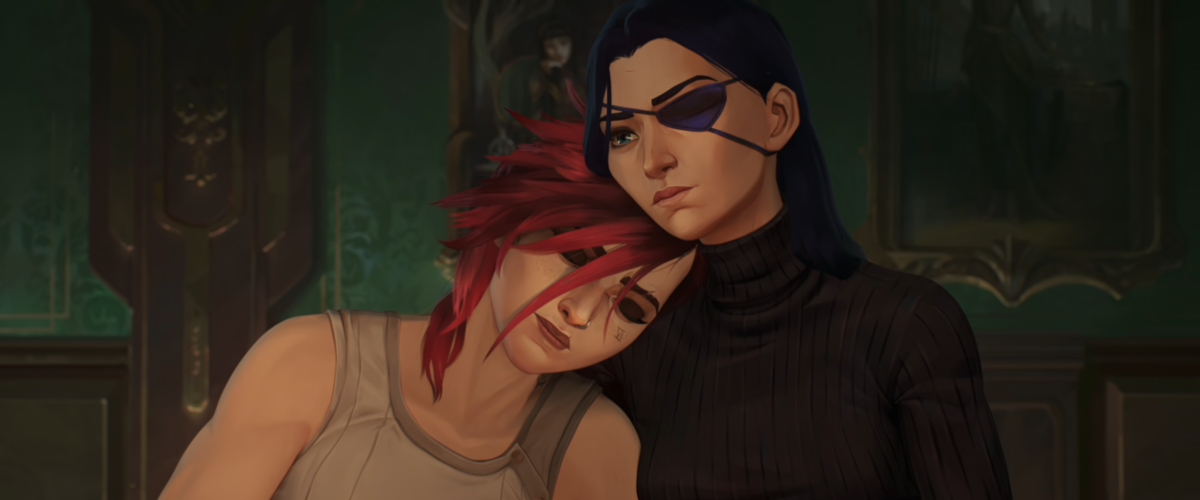 Arcane: Vi rests her head on Caitlyn's shoulder