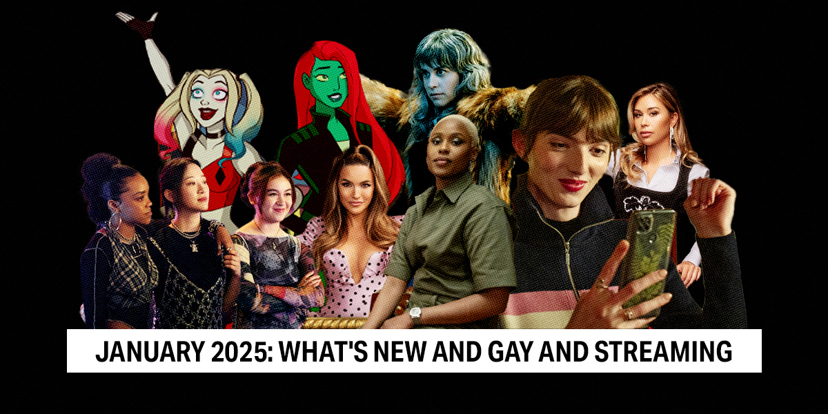 collage of characters rom January 2025's gay shows