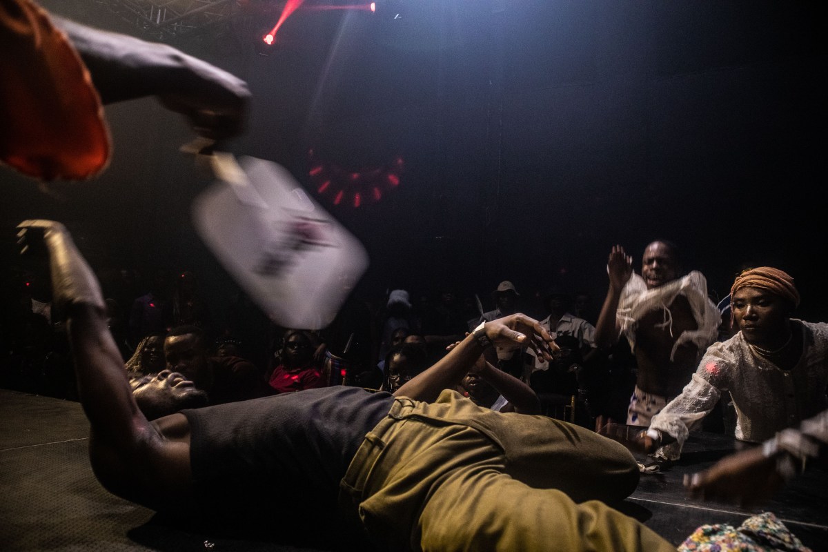 Heavenly Bodies a ballroom performer in a death drop