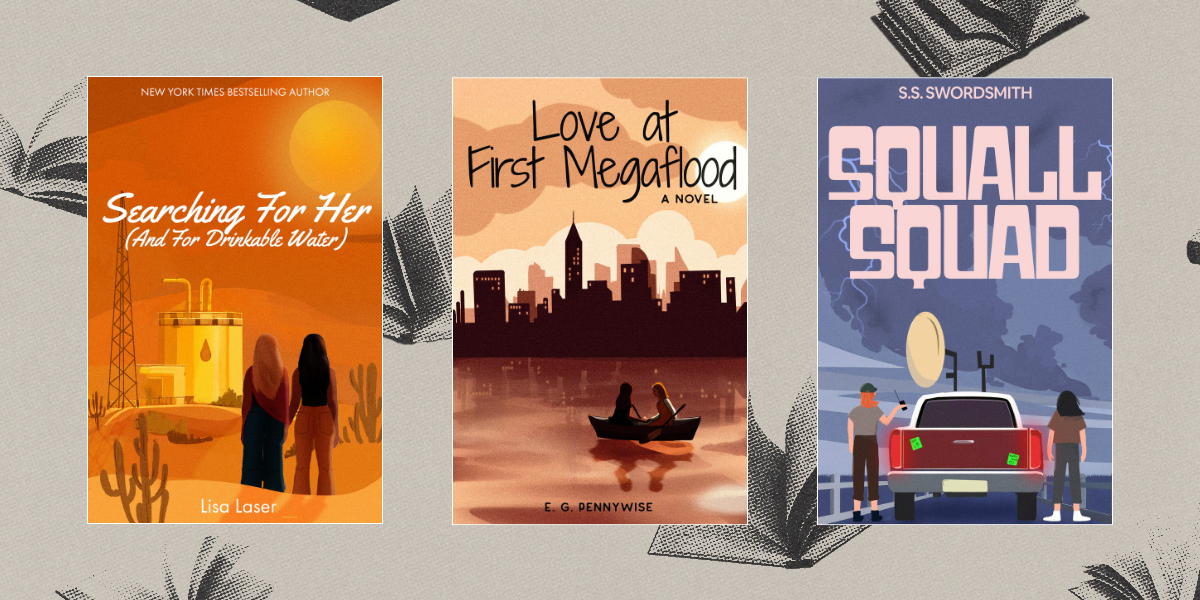 a series of fake romance books about climate change