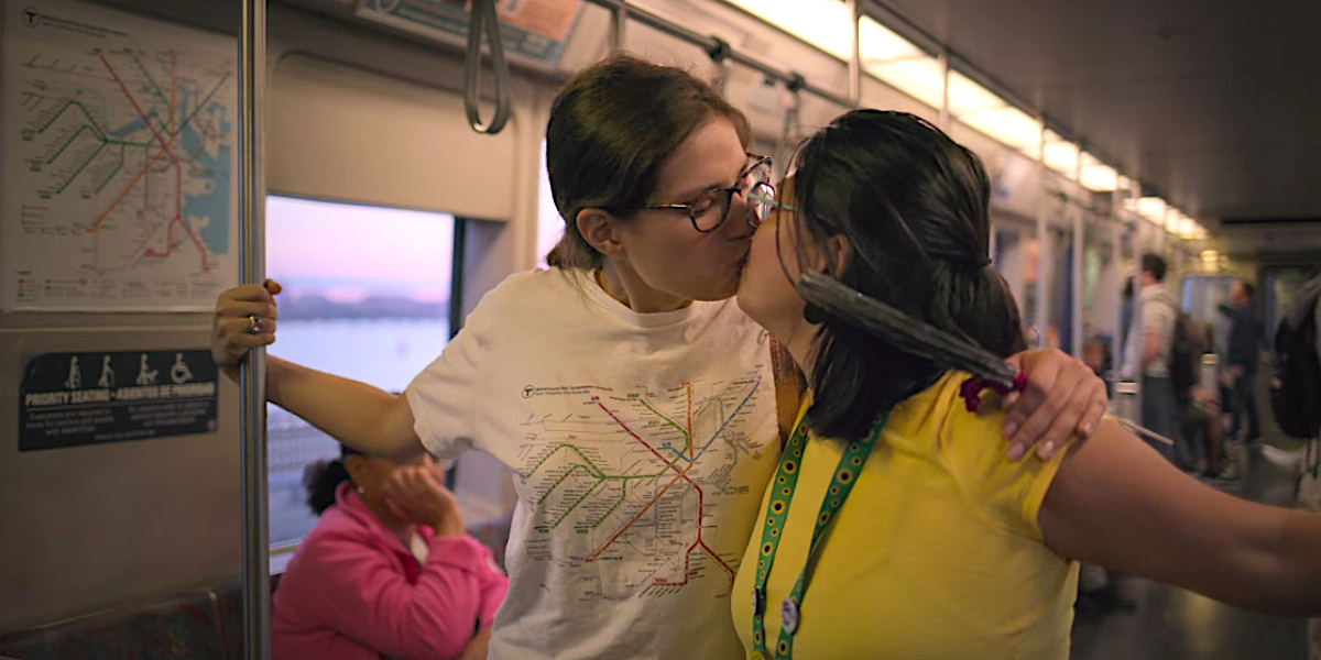 Queer love on Love on the Spectrum season three: Pari and Tina kiss on the T.