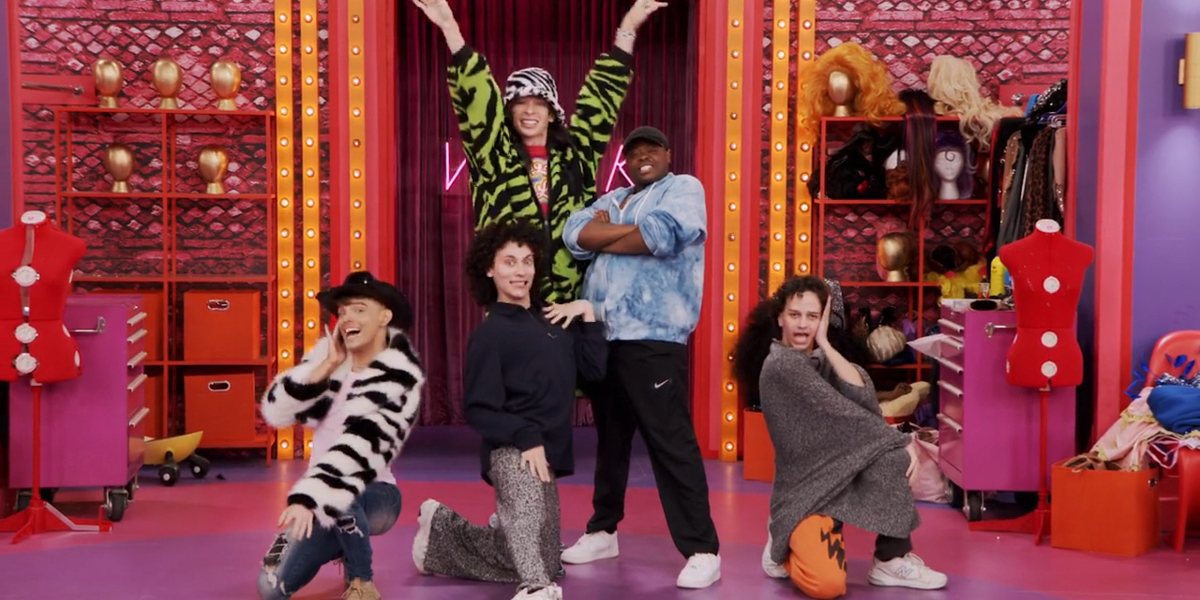 The top five of RuPaul's Drag Race season 17 pose out of drag.
