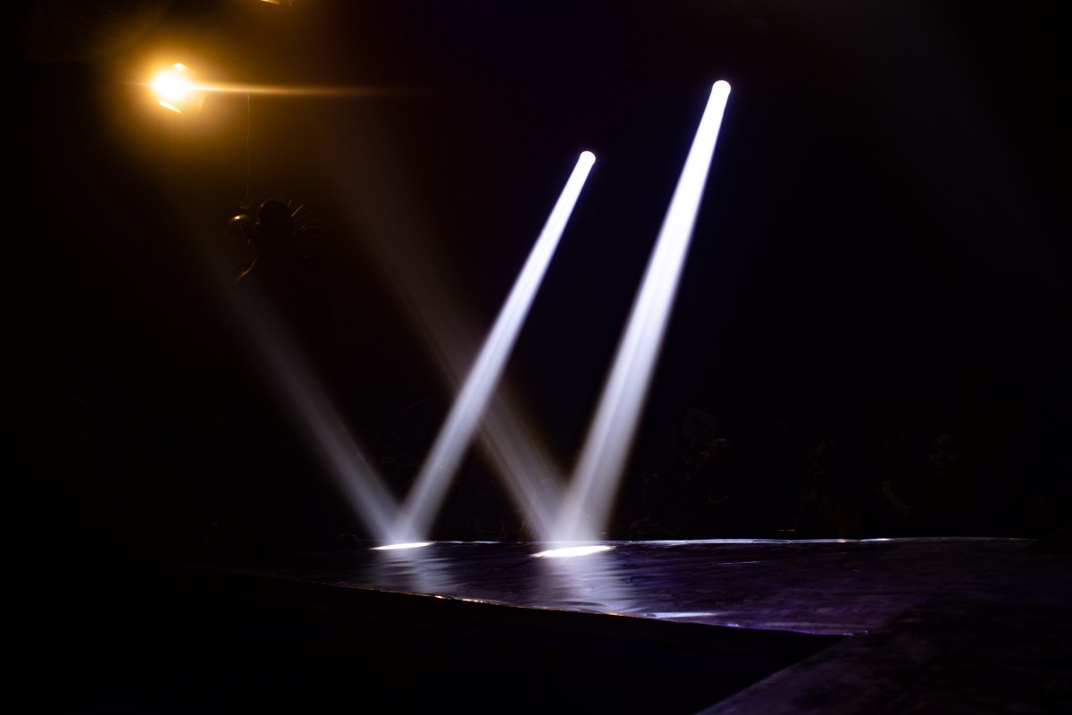 Heavenly Bodies the ballroom stage and lights without bodies on it yet