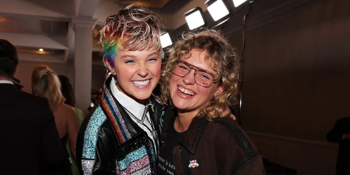 Jojo Siwa, Kath Ebbs at the 36th Annual GLAAD Media Awards held at The Beverly Hilton on March 27, 2025 in Los Angeles, California. (Photo by Christopher Polk/Variety via Getty Images)