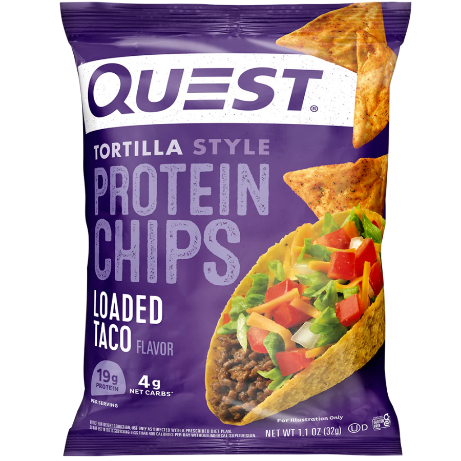 Quest protein chips in loaded taco