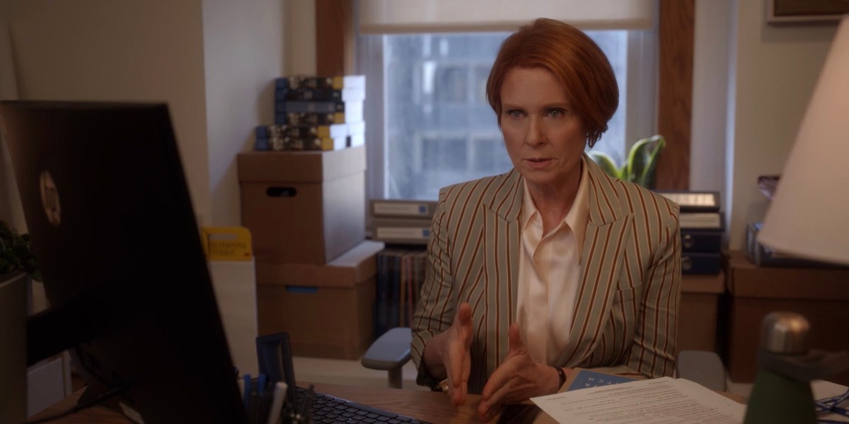 Miranda at her desk