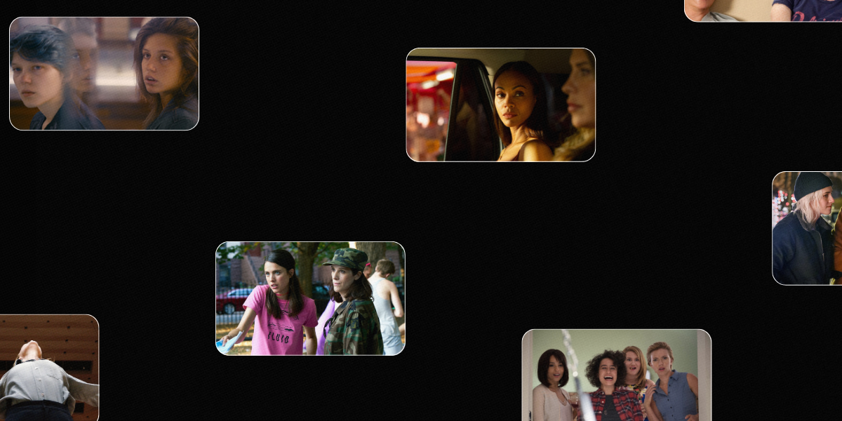 A montage of controversial queer films including Blue is the Warmest Color and Emilia Pérez