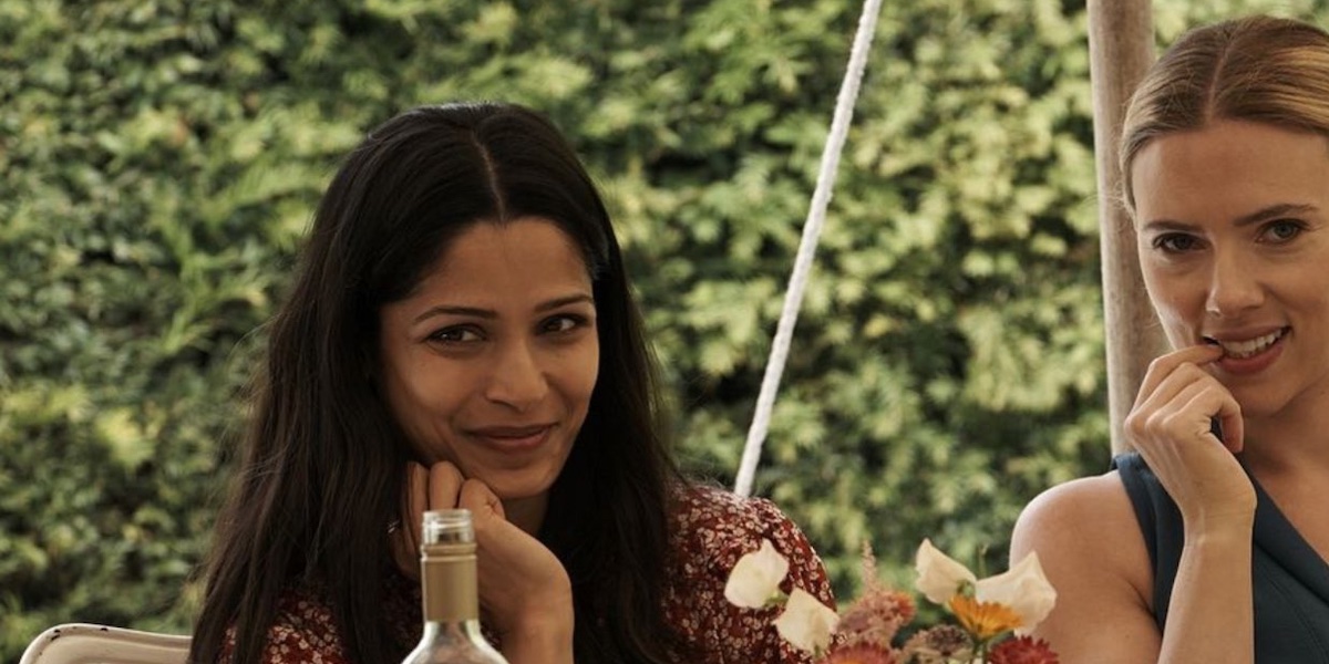 freida pinto and scarlett johansson in "my mother's wedding"