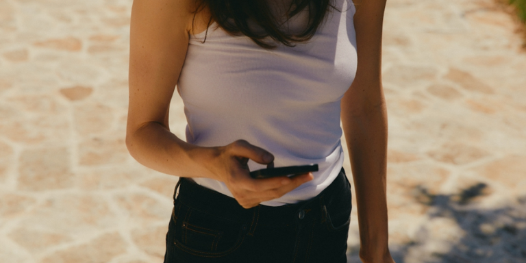 a person on their phone