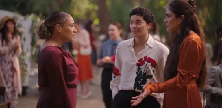 the love triangle from the end of The L Word: Generation Q