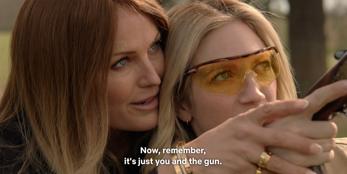 "now remember, it's just you and the gun"