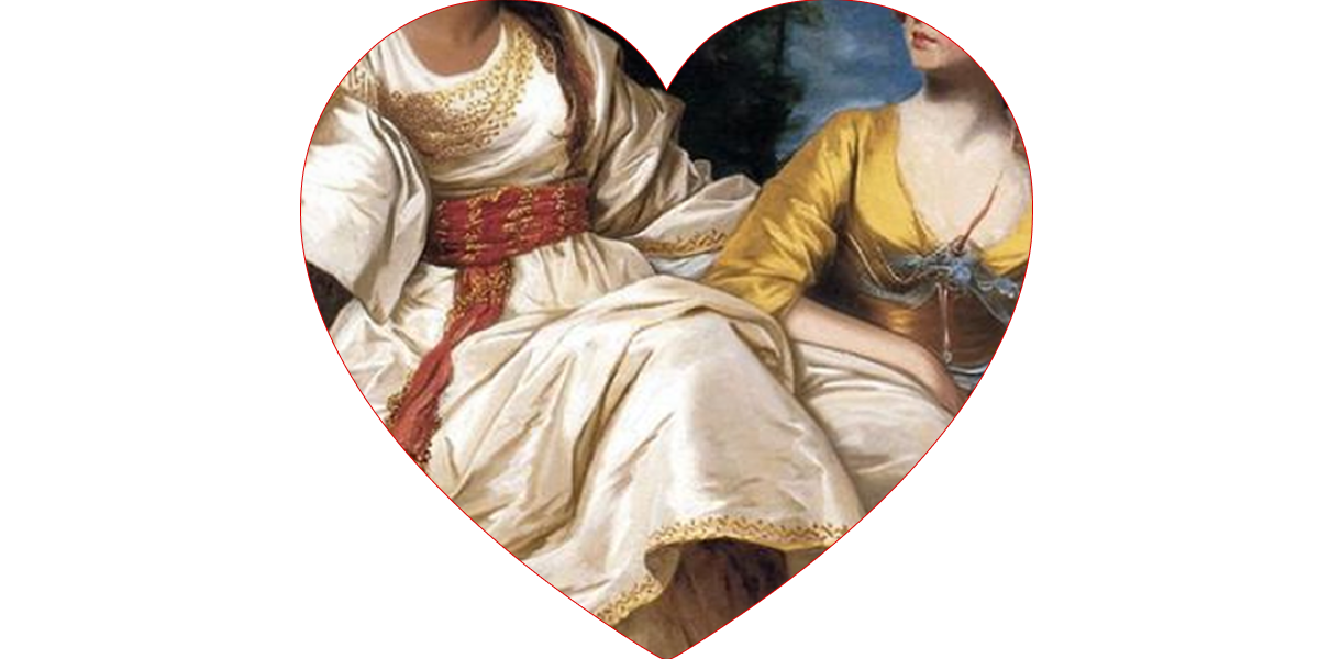 two women in a heart