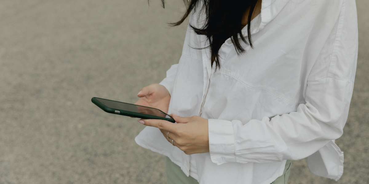 a woman on her phone