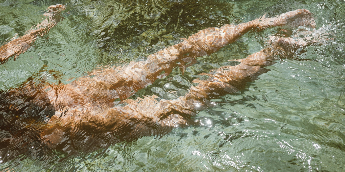 a person underwater