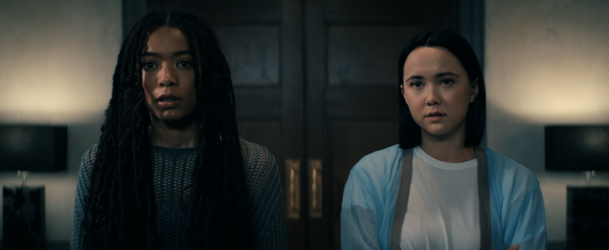 Gen V 204: Marie and Jordan stare nervously at the dean's door