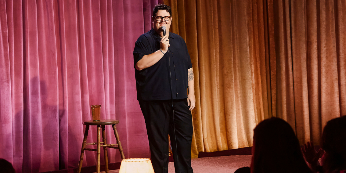 Caleb Hearon in his HBO comedy special