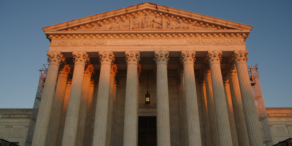 Supreme Court at sunset