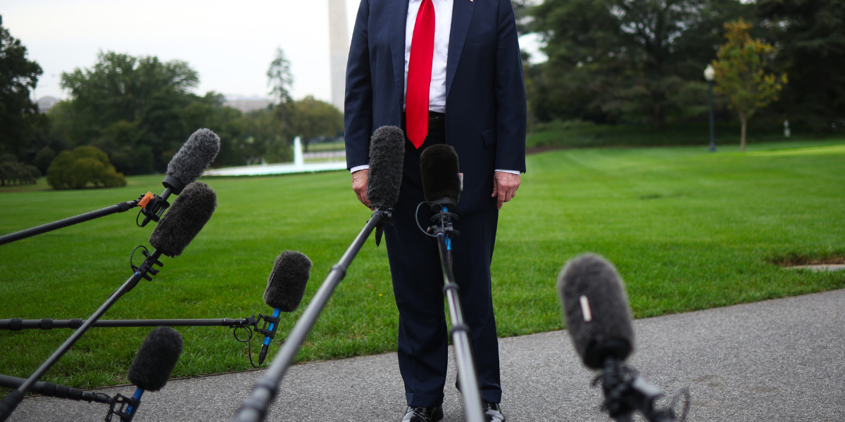 Trump at a press conference